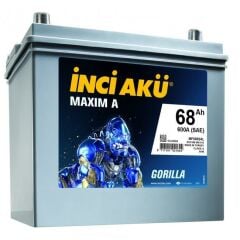 12 Volt 68 Ah 600SAE İnci Maxim A Gorilla