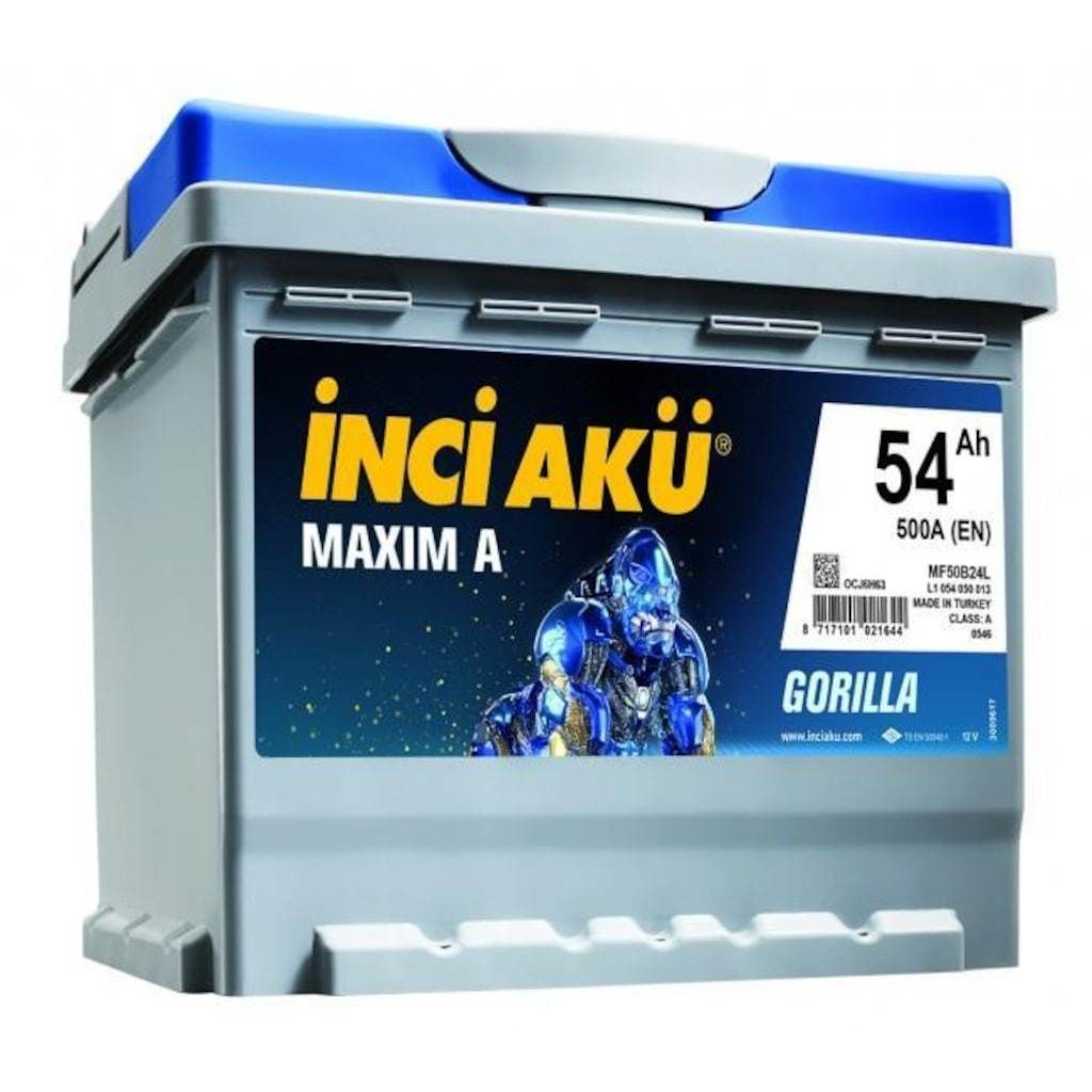 12 Volt 54 Ah 500EN İnci Maxim A Gorilla