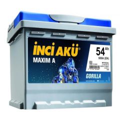 12 Volt 54 Ah 500EN İnci Maxim A Gorilla