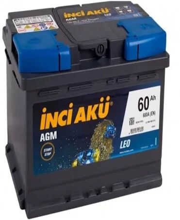 12 VOLT 60AH İnci Akü Agm Start-Stop 680EN