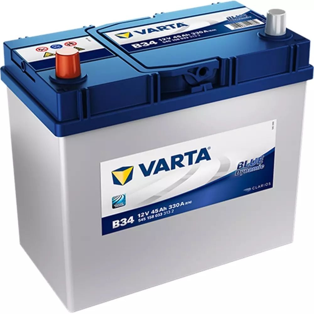 45Ah Varta Akü B34 330EN (Ters Kutup - Dar Akü)